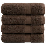 VidaXL serviettes de bain solund 4 pcs 600 g m² 70x140 cm marron