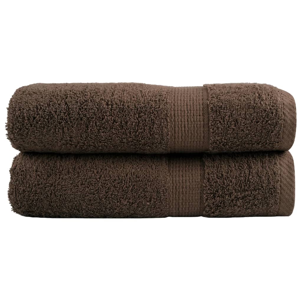 Vidaxl Bath towels Solund 2 pcs 600 g m² 100x150 cm brown