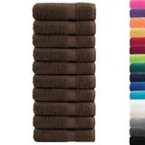 Vidaxx serviettes de bain solund 10 pièces 600 g m² 100x150 cm marron