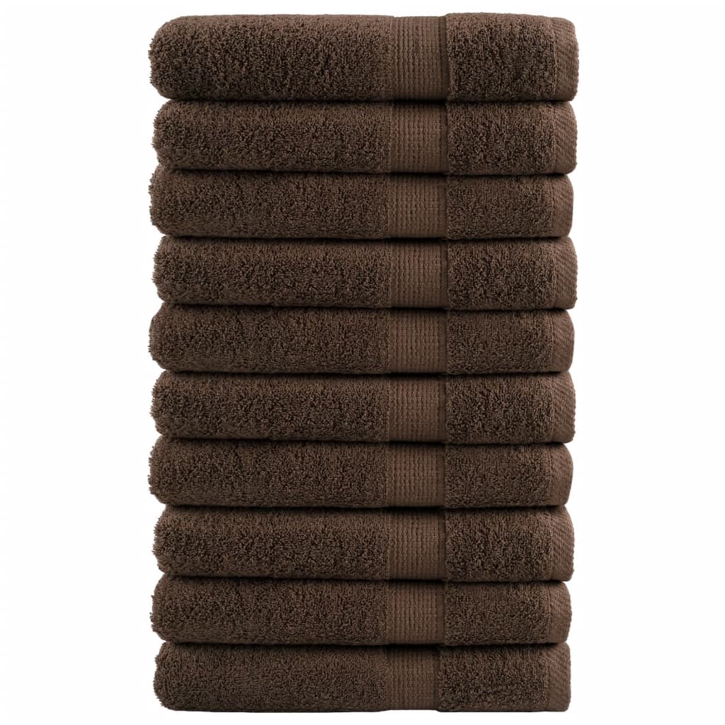 Vidaxx serviettes de sauna solund 10 pièces 600 g m² 80x200 cm marron