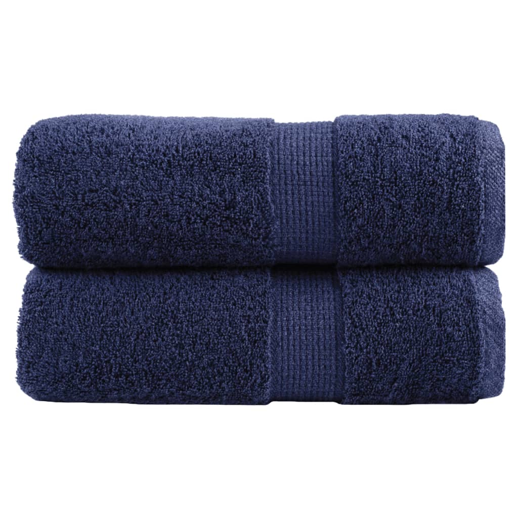 Vidaxx débarbouillettes premium solund 2 pièces bleu marine 30x30 cm 600 g m²