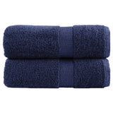 Vidaxx débarbouillettes premium solund 2 pièces bleu marine 30x30 cm 600 g m²