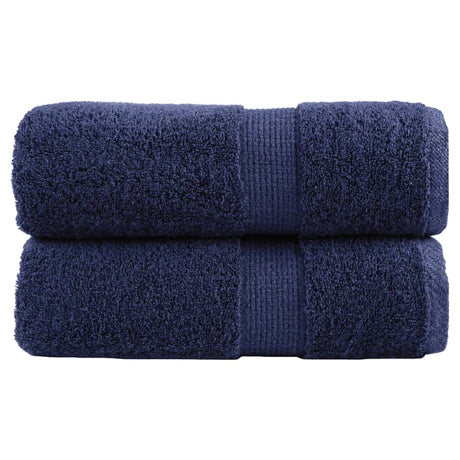 Vidaxx débarbouillettes premium solund 2 pièces bleu marine 30x30 cm 600 g m²