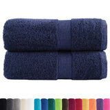 Vidaxx débarbouillettes premium solund 2 pièces bleu marine 30x30 cm 600 g m²