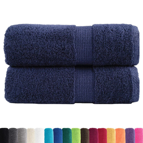 Vidaxx débarbouillettes premium solund 2 pièces bleu marine 30x30 cm 600 g m²