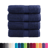 Vidaxx débarbouillettes premium solund 4 pièces bleu marine 30x30 cm 600 g m²