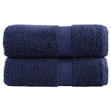 VidaXL Serviettes d'invité SOLUND 2 pcs 600 g m² 30x50 cm bleu marine