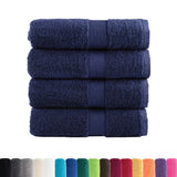 VidaXL serviettes invités solund 4 pcs 600 g m² 30x50 cm bleu marine