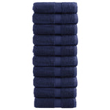 VidaXL Serviettes d'invité SOLUND 10 pcs 600 g m² 30x50 cm bleu marine