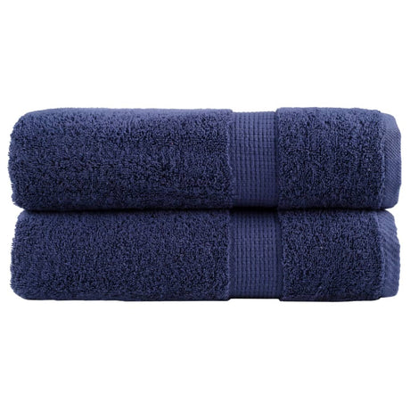 VidaXL Serviettes de bain SOLUND 2 pcs 600 g m² 70x140 cm bleu marine