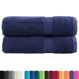 VidaXL Serviettes de bain SOLUND 2 pcs 600 g m² 70x140 cm bleu marine