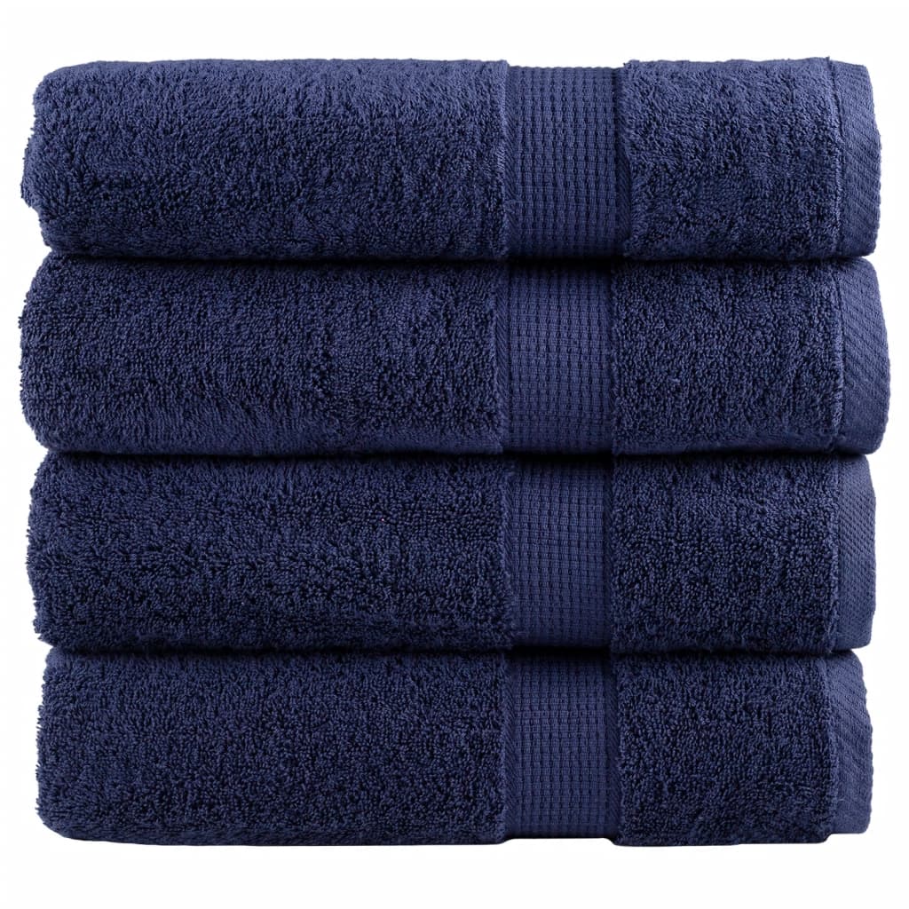 Vidaxx serviettes de bain solund 4 pcs 600 g m² 70x140 cm bleu marine