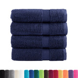 Vidaxl Bad Towel Solits 4 PCS 600 g m² 740 cm Marine Blo