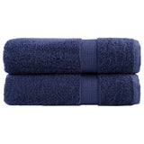 Vidaxx serviettes de bain solund 2 pcs 600 g m² 100x150 cm bleu marine