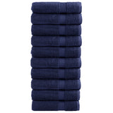 VidaXL serviettes de bain solund 10 pcs 600 g m² 100x150 cm bleu marine