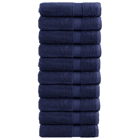 VidaXL serviettes de bain solund 10 pcs 600 g m² 100x150 cm bleu marine