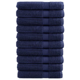 VidaXL serviettes de sauna solund 10 pcs 600 g m² 80x200 cm bleu marine