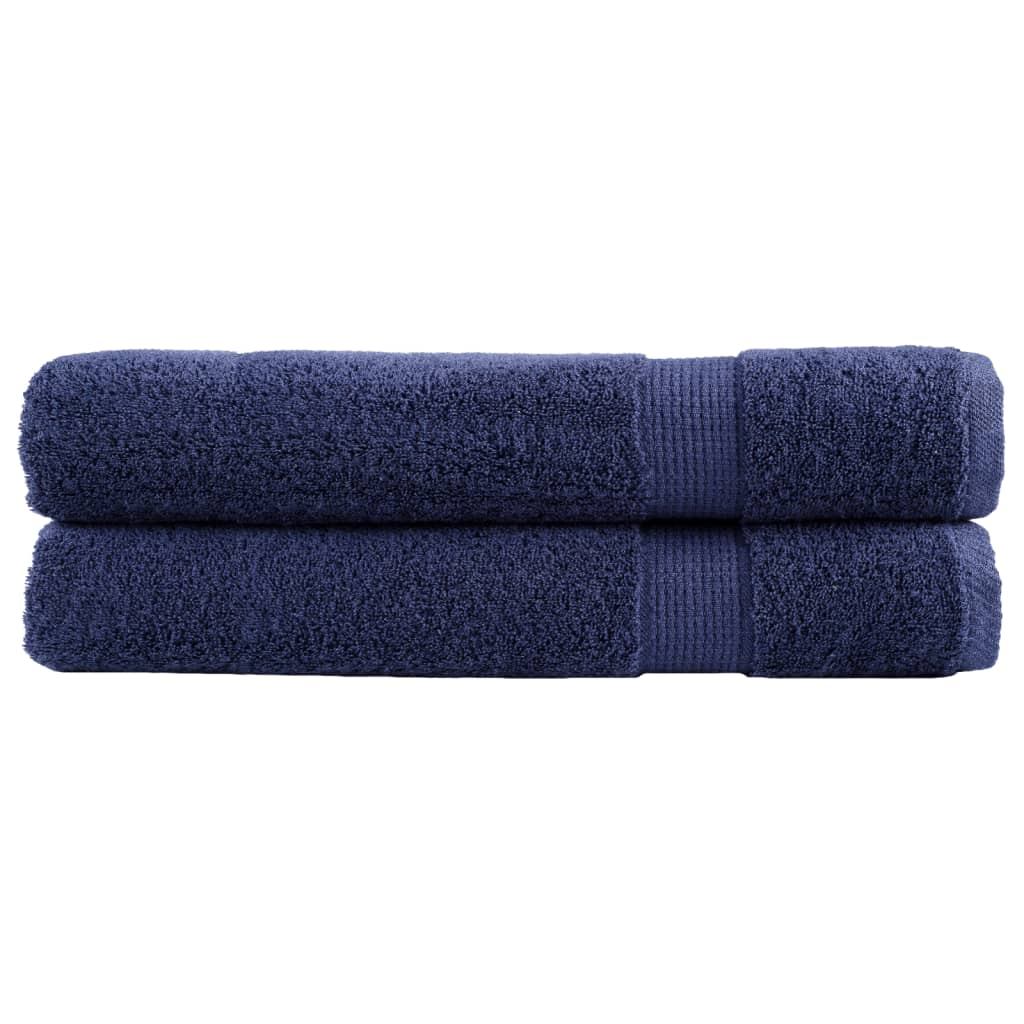 Vidaxl Towels Solund 2 pcs 600 g m² 100x200 cm Marine blue