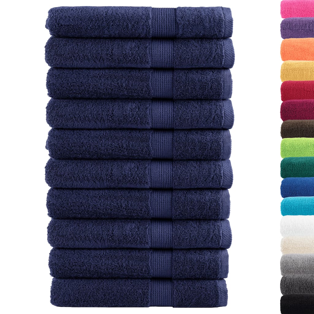 Vidaxx serviettes solund 10 pcs 600 g m² 100x200 cm bleu marine