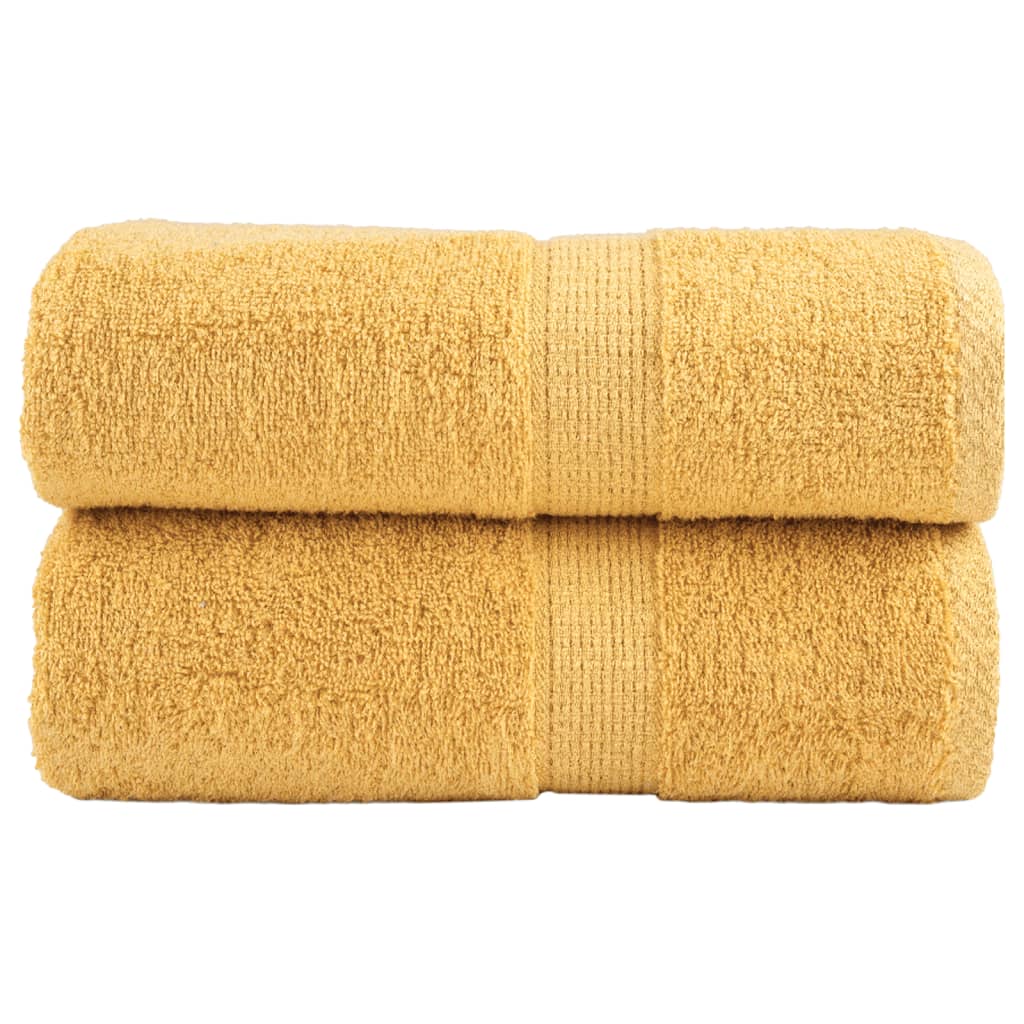 Vidaxx débarbouillettes premium solund 2 pièces or 30x30cm 600 g m²