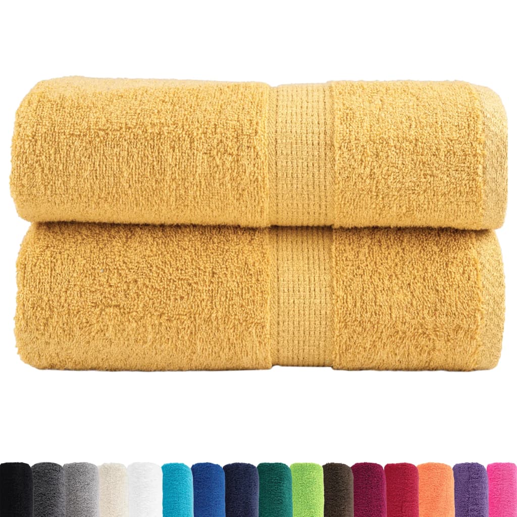 Vidaxx débarbouillettes premium solund 2 pièces or 30x30cm 600 g m²