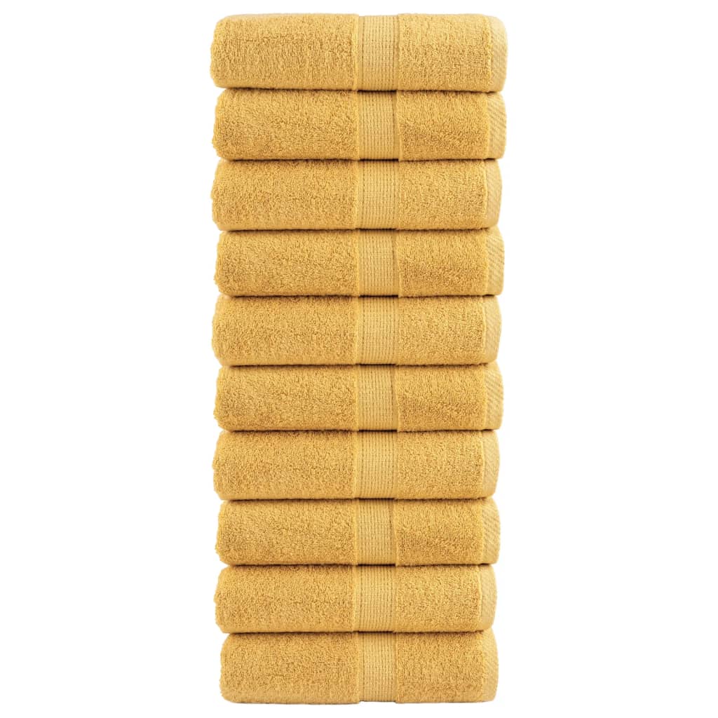 Vidaxx débarbouillettes premium solund 10 pièces or 30x30cm 600 g m²