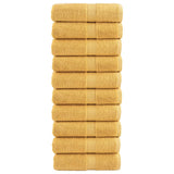 Vidaxl Gäste Wipes Solund 10 PCs 600 g m² 30 x 30 cm Gold gefärbt