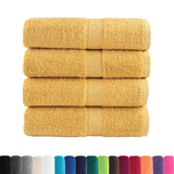 VidaXL Serviettes d'invité SOLUND 4 pcs 600 g m² 30x50 cm doré