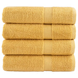 VidaXL serviettes de bain solund 4 pcs 600 g m² 70x140 cm couleur or