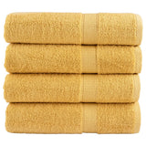 VidaXL serviettes de bain solund 4 pcs 600 g m² 100x150 cm couleur or