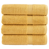 Vidaxl Bath Towels Solund 4 PCS 600 g M² 100x150 cm gullfarget