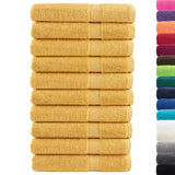 Vidaxl Towels Solund 10 pcs 600 g m² 100x200 cm Gold colored