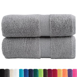 VidaXL Serviettes d'invité SOLUND 2 pcs 600 g m² 30x30 cm gris