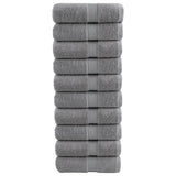 VidaXL Serviettes d'invité SOLUND 10 pcs 600 g m² 30x30 cm gris