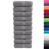 VidaXL Serviettes d'invité SOLUND 10 pcs 600 g m² 30x30 cm gris