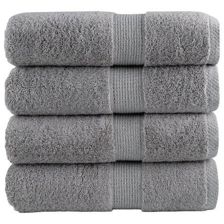 VidaXL Serviettes d'invité SOLUND 4 pcs 600 g m² 30x50 cm gris