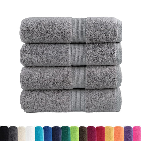 VidaXL Serviettes d'invité SOLUND 4 pcs 600 g m² 30x50 cm gris