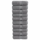 VidaXL Serviettes d'invité SOLUND 10 pcs 600 g m² 30x50 cm gris