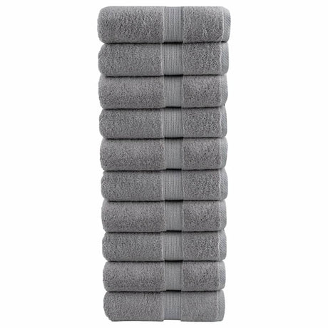VidaXL Serviettes d'invité SOLUND 10 pcs 600 g m² 30x50 cm gris