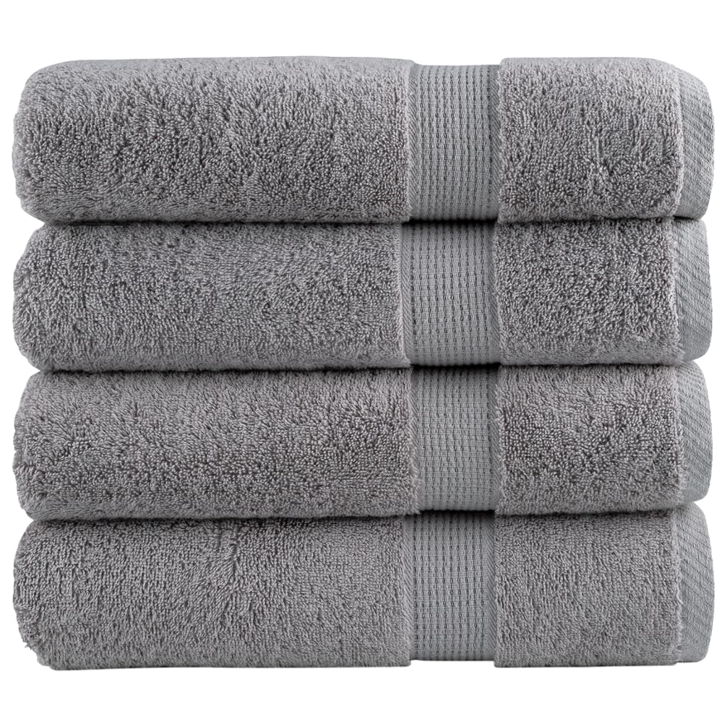 Toallas Vidaxl Solund 4 PCS 600 g m² 50x100 cm de gris