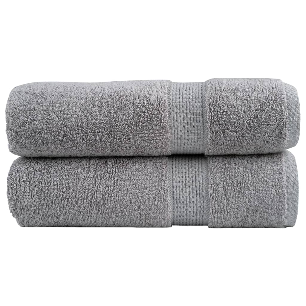 Vidaxl Bath Towels Solund 2 PCS 600 G m² 70x140 cm grå