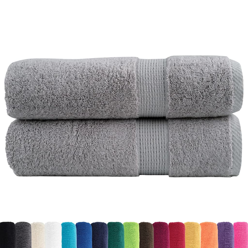 Vidaxl Bath Towels Solund 2 PCS 600 G m² 70x140 cm grå