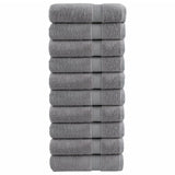 Vidaxl Bath towels Solund 10 st 600 g m² 70x140 cm Gray