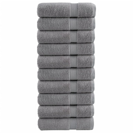 VidaXL Serviettes de bain SOLUND 10 pcs 600 g m² 70x140 cm gris