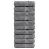 VidaXL serviettes de bain solund 10 pièces 600 g m² 100x150 cm gris