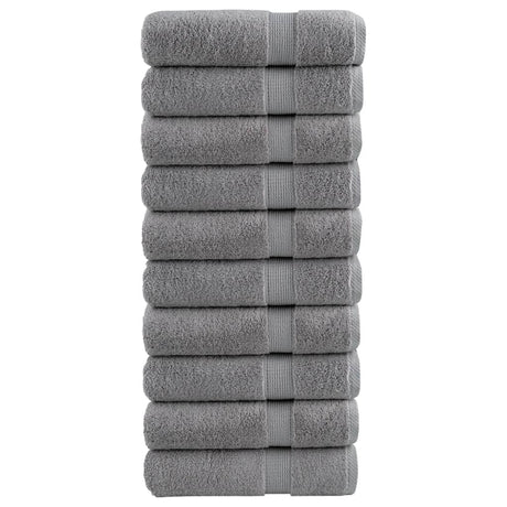 VidaXL serviettes de bain solund 10 pièces 600 g m² 100x150 cm gris