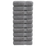 Toallas de baño Vidaxl Solund 10 st 600 g m² 100x150 cm de gris