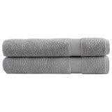 Vidaxl sauna cloths Solund 2 pcs 600 g m² 80x200 cm gray