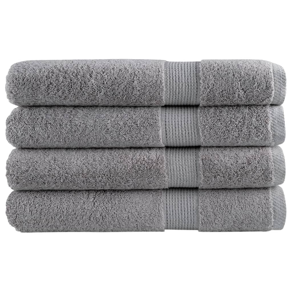 VidaXL serviettes de sauna solund 4 pcs 600 g m² 80x200 cm gris