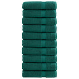 Toallas Vidaxl Solund 10 st 600 g m² 50x100 cm verde